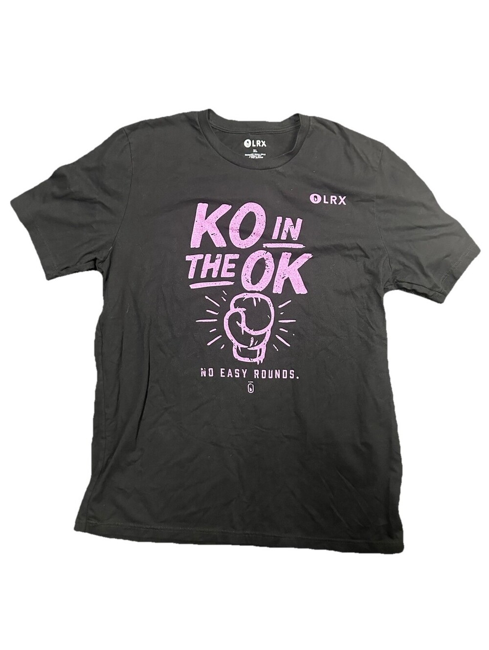 OLRX KO In The OK CrossFit Event T Shirt XL Black Double Sided Boxing